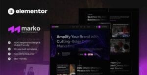 Marko - Digital Marketing Agency Elementor Template Kit