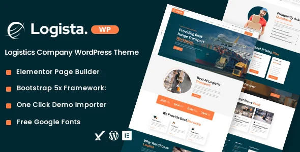 Logista - Logistics Company WordPress Theme for Cargo