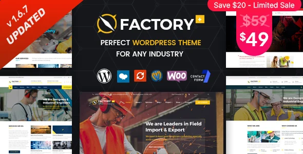 Factory Plus - Oil & Gas Industry WordPress Theme