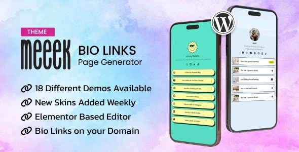 Meeek - Bio Links Builder WordPress Theme by modeltheme