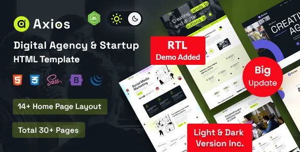 Axios - Digital Agency WordPress Theme