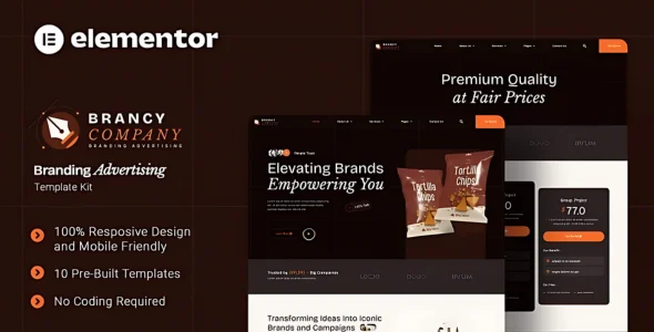 Brancy - Branding Advertising Elementor Template Kit by Kitpro