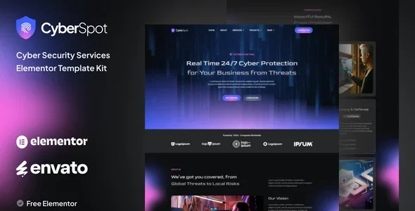 CyberSpot - Cyber Security Services Elementor Template Kit