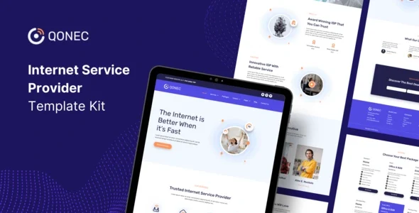 Qonec - Broadband & Internet Service Provider Template Kit
