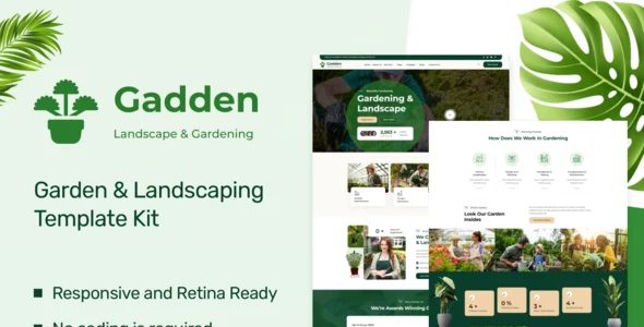 Gadden - Garden & Landscaping Elementor Template Kit