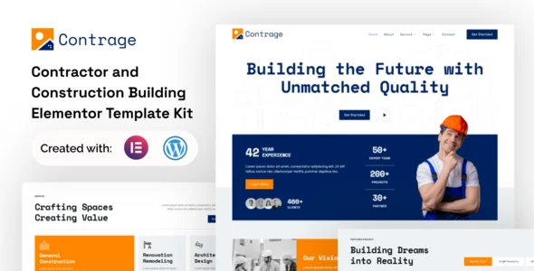 Contrage - Contractor and Construction Building Elementor Template Kit
