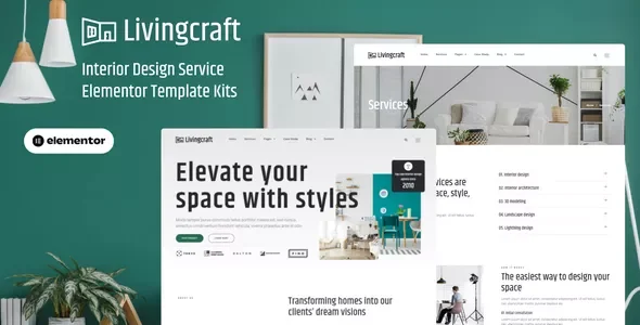 Livingcraft - Interior Design Services Elementor Pro Template Kit