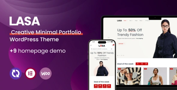 Lasa - Creative Minimal WooCommerce WordPress Them
