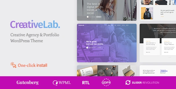 Creative Lab Theme – Studio Portfolio & Design Agency WordPress Theme