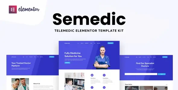 Semedic - Doctor Telehealth Elementor Template Kit