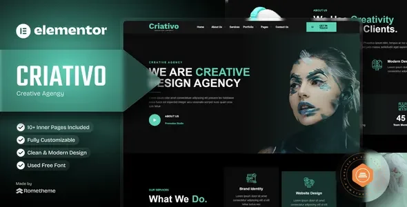 Criativo - Creative Agency & Portfolio Elementor Template Kit