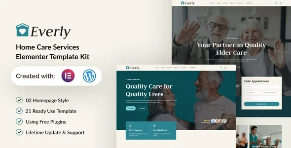 Everly - Home Care Services Elementor Template Kit