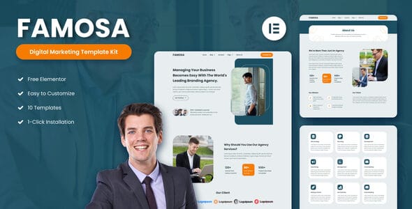 Famosa - Digital Marketing Agency Elementor Template Kit