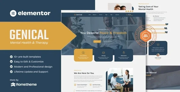 Genical - Mental Health & Therapy Elementor Template Kit