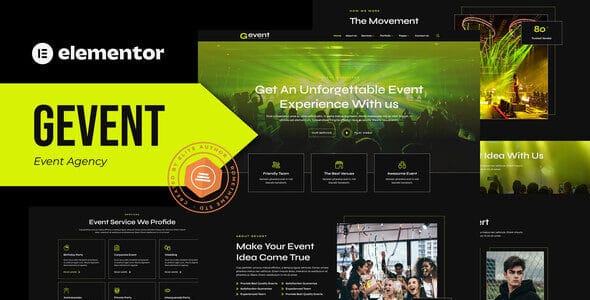 Gevent - Event Agency Elementor Template Kit