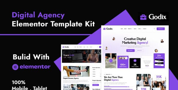 Godix - Digital Agency Elementor Template Kit