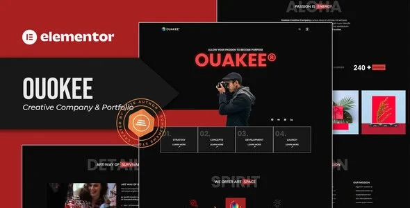 Ouakee - Creative Company & Professional Portfolio Elementor Template Kit