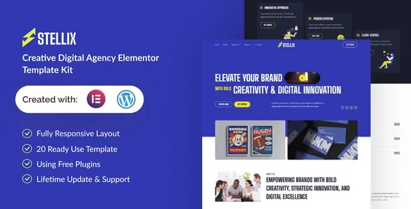 Stellix - Creative Digital Agency Elementor Template Kit