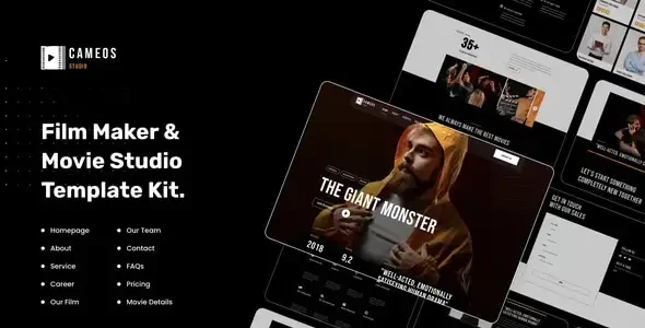 Cameos | Film Maker & Movie Studio Elementor Template Kit