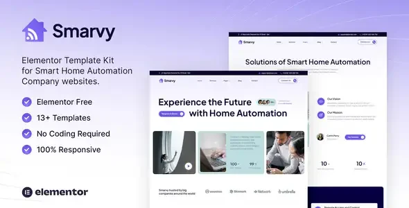 Smarvy – Smart Home Automation Company Elementor Template Kit