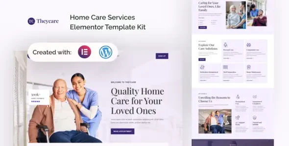 Theycare - Home Care Services Elementor Template Kit
