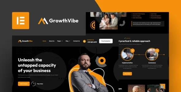 Growth Vibe - Business Consulting Elementor Pro Template Kit