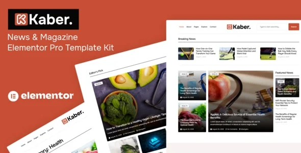 Kaber - News & Magazine Elementor Pro Template Kit