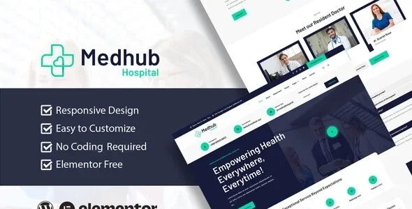 MedHub - Hospital & Medical Elementor Template Kit