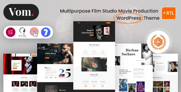 Vome - Film Studio Movie Production WordPress Theme