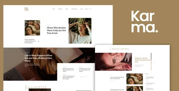 Karma - Blog & Magazine Elementor Template Kit